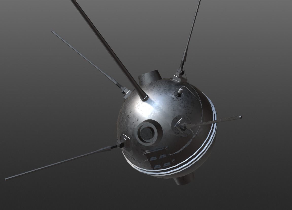 Luna 1 Spacecraft - 4k Textures Low-poly 3D model_5