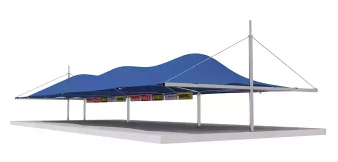 Car Shed Free 3D model