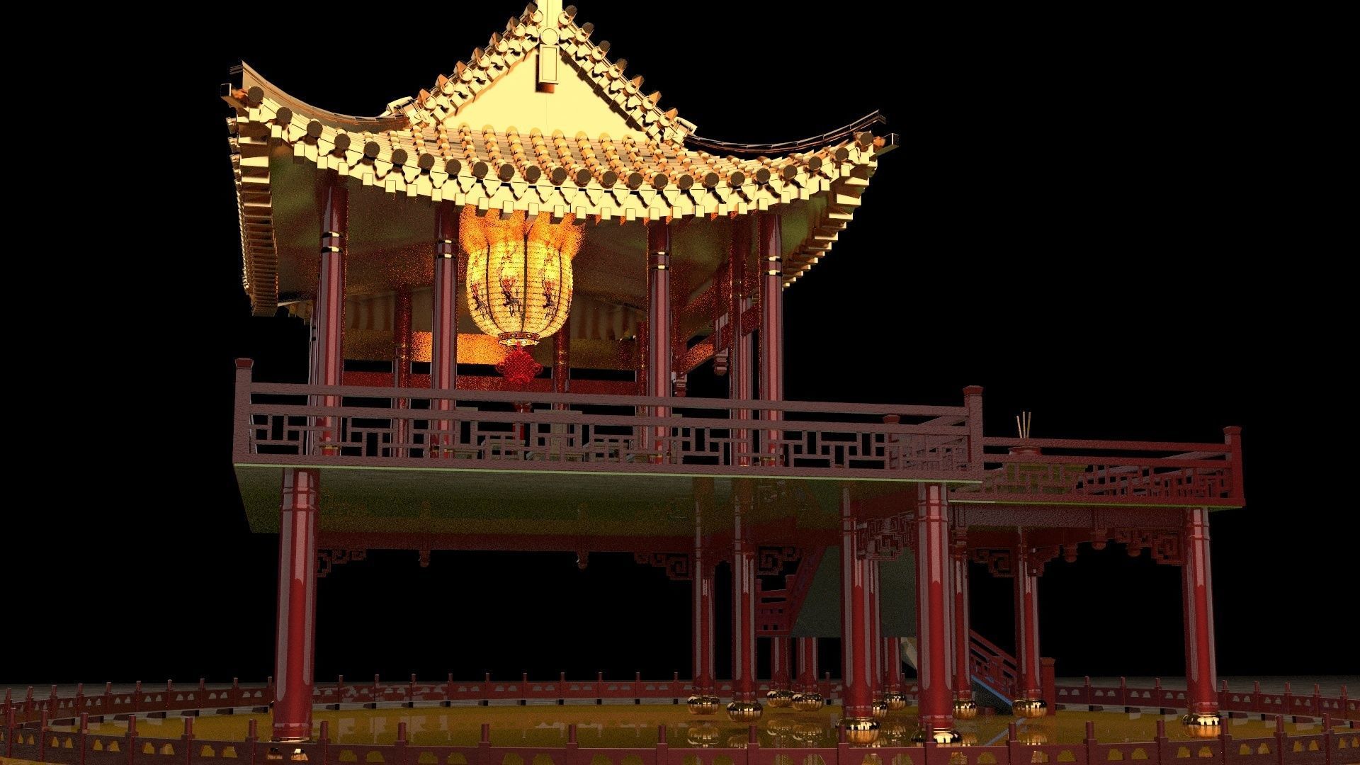 Chinese ancient house 3D model_2