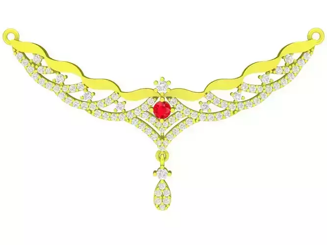 6295 Asian Diamond Necklace Pendant