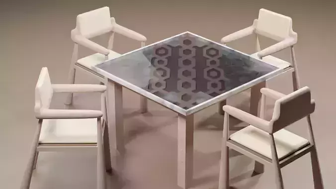 Wood Furniture Design Set 1 3D model