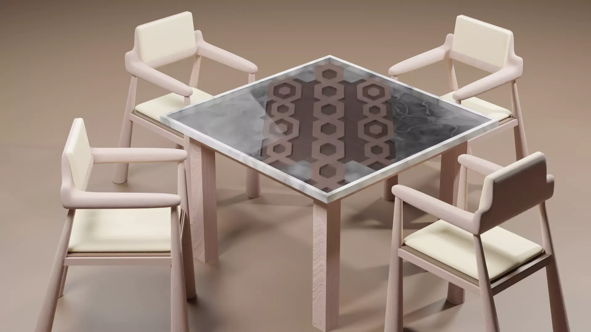 Wood Furniture Design Set 1 3D model