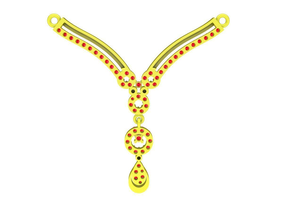 6297 Korean Diamond Necklace Pendant 3D print model_3