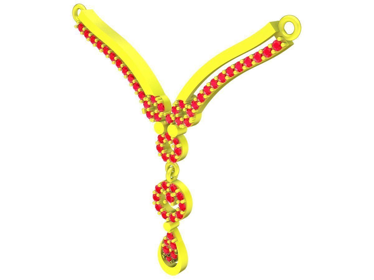 6297 Korean Diamond Necklace Pendant 3D print model_1
