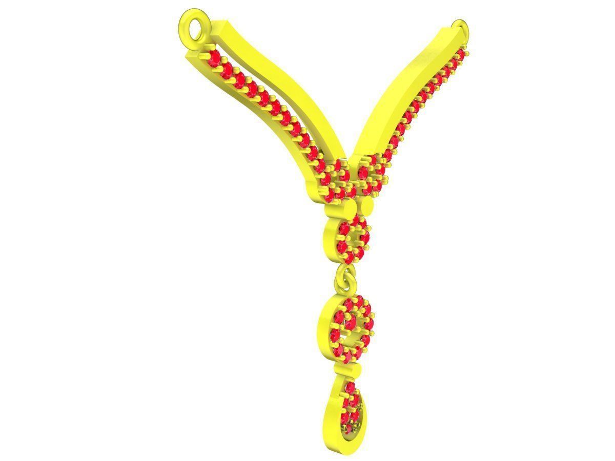 6297 Korean Diamond Necklace Pendant 3D print model_4