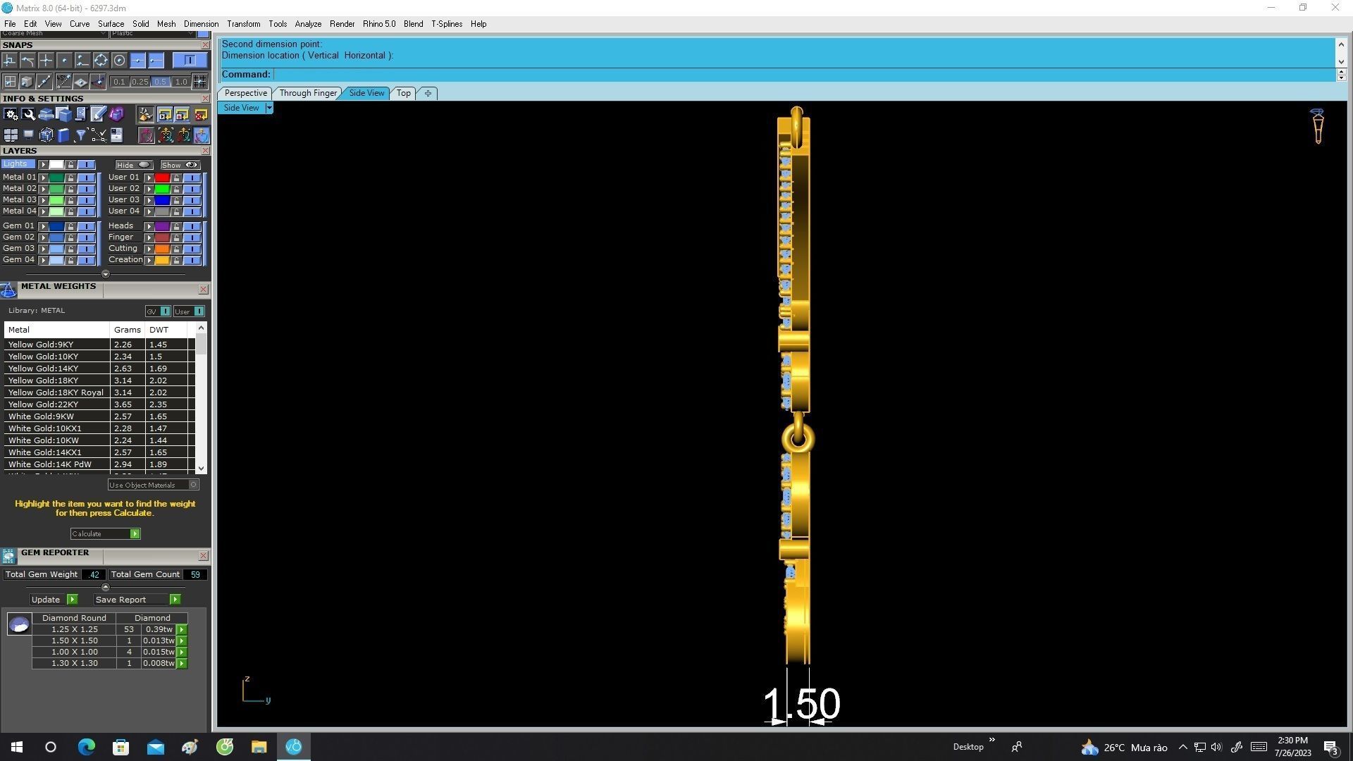 6297 Korean Diamond Necklace Pendant 3D print model_7