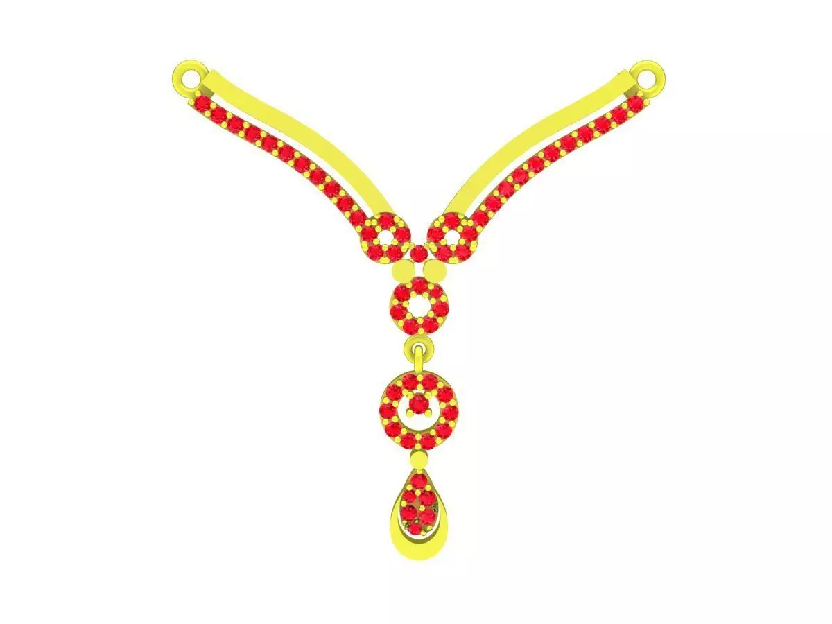 6297 Korean Diamond Necklace Pendant 3D print model_0