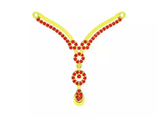 6297 Korean Diamond Necklace Pendant