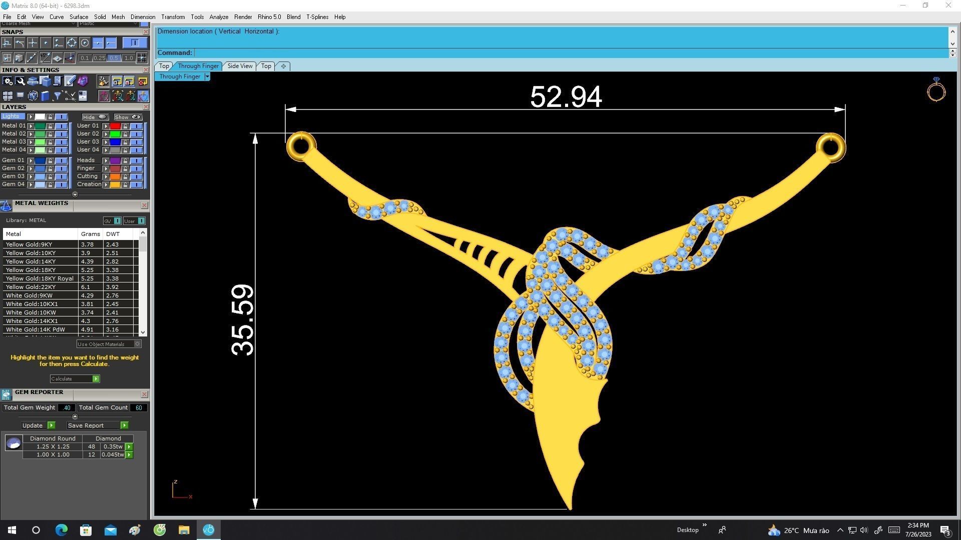 6298 Korean Diamond Necklace Pendant 3D print model_6