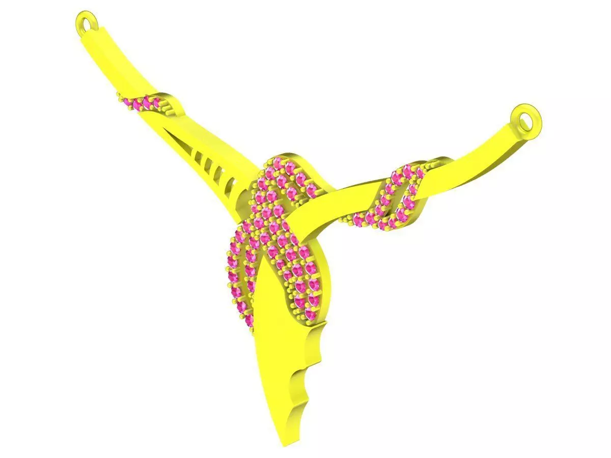 6298 Korean Diamond Necklace Pendant 3D print model_0