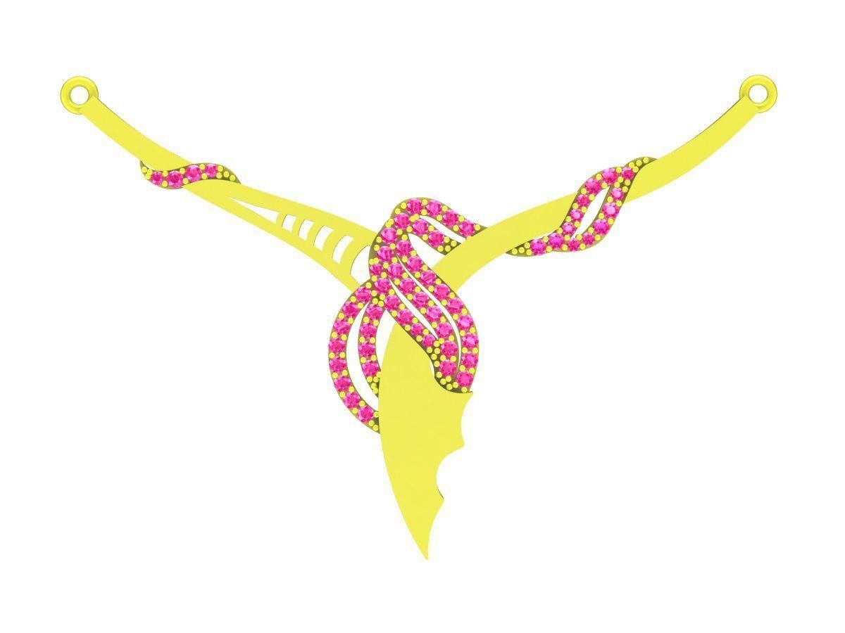 6298 Korean Diamond Necklace Pendant 3D print model_1