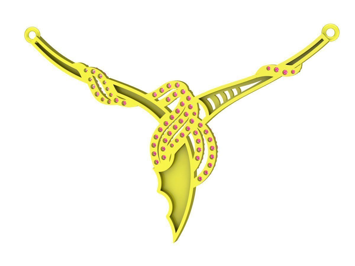 6298 Korean Diamond Necklace Pendant 3D print model_3
