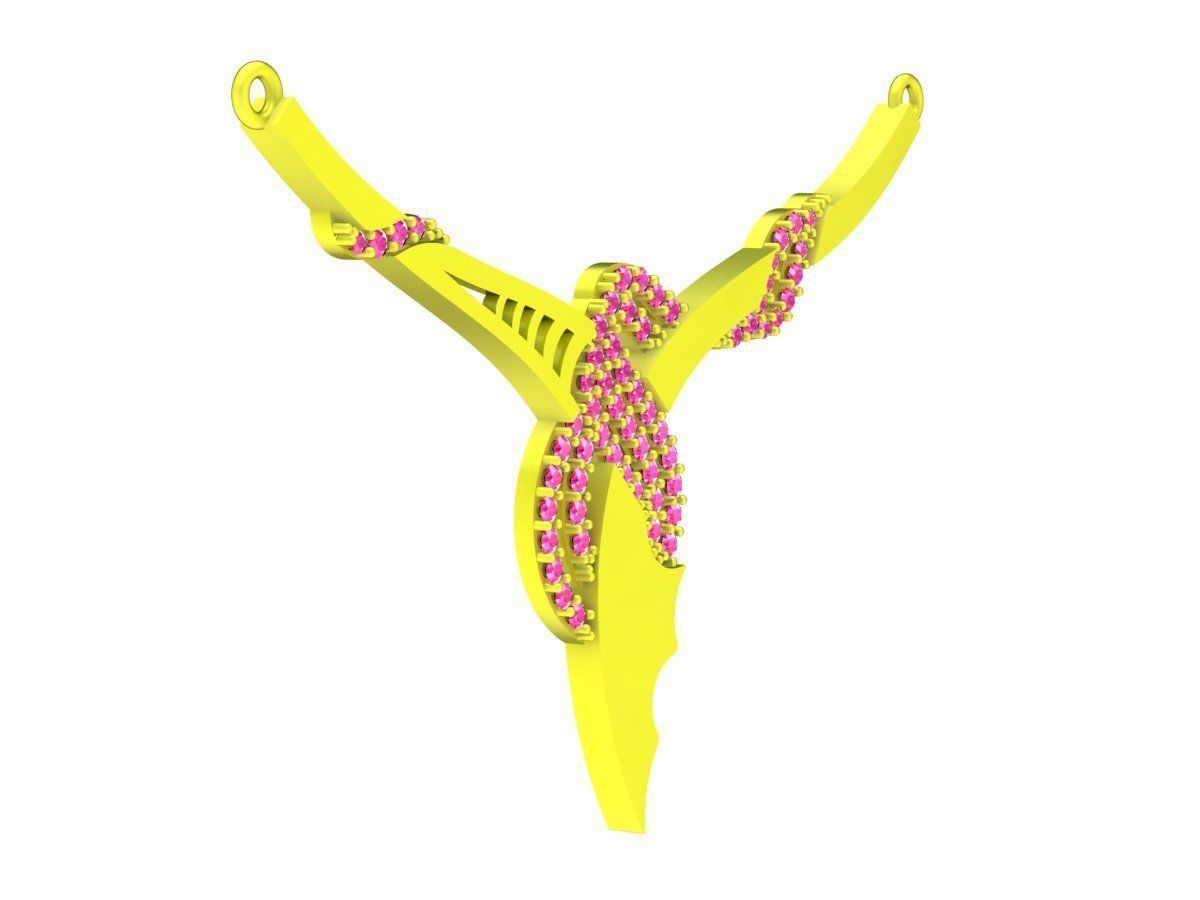 6298 Korean Diamond Necklace Pendant 3D print model_4