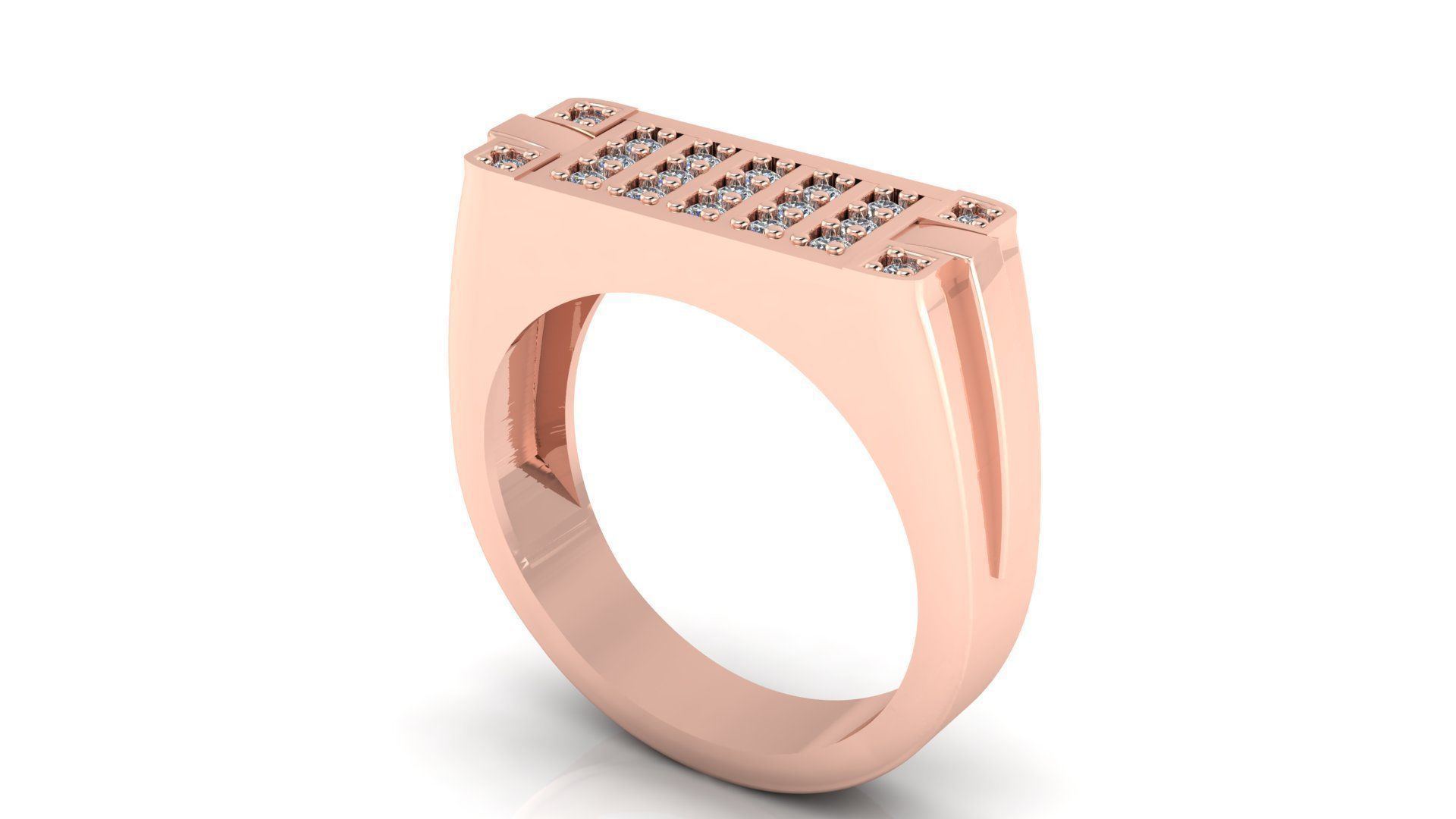 Best Men Groom Gents Diamond Ring 3D print model_2