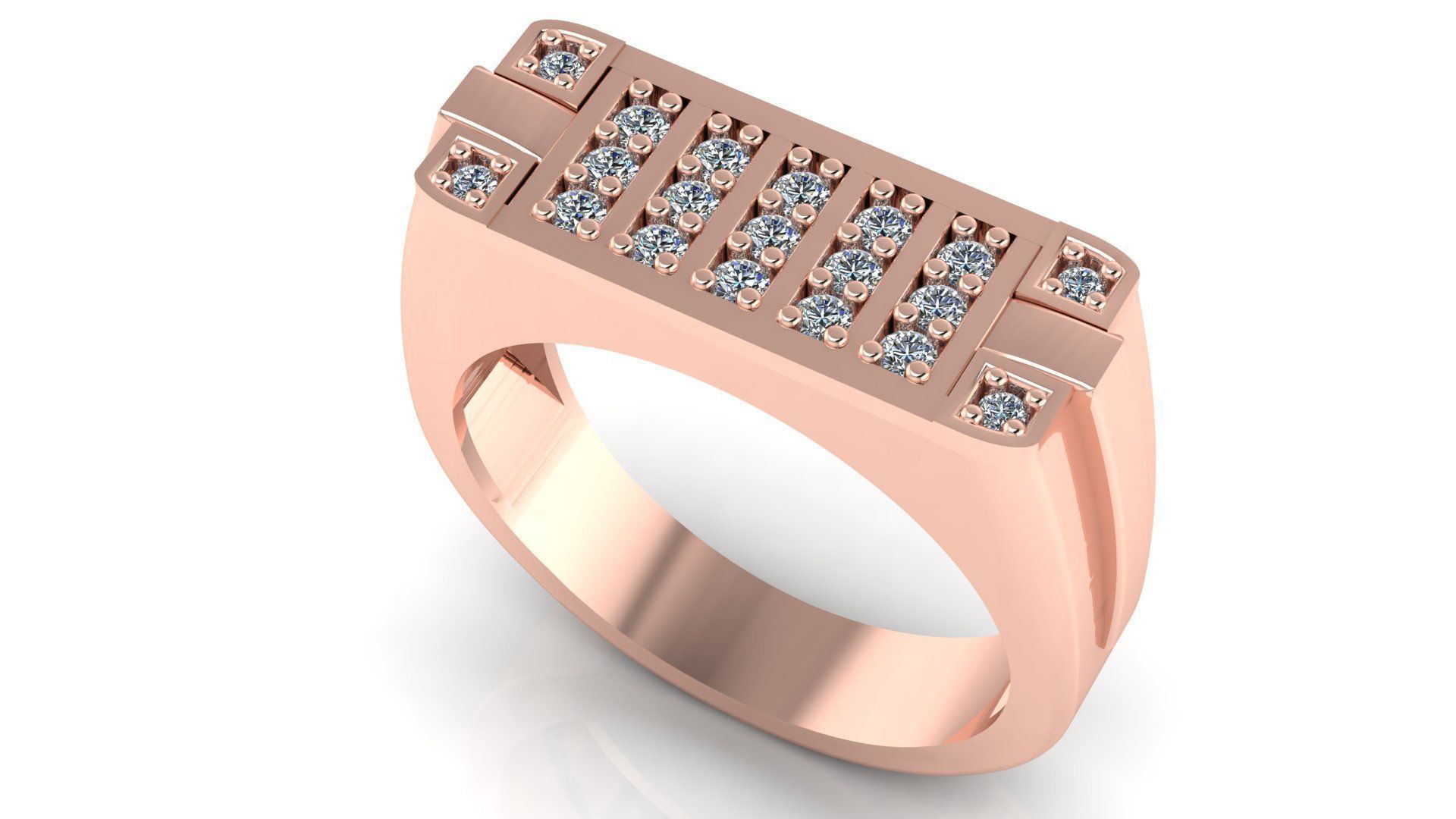 Best Men Groom Gents Diamond Ring 3D print model_1