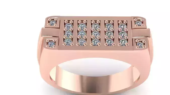 Best Men Groom Gents Diamond Ring 3D print model