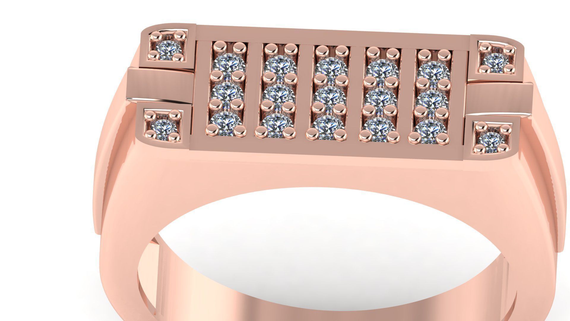 Best Men Groom Gents Diamond Ring 3D print model_3