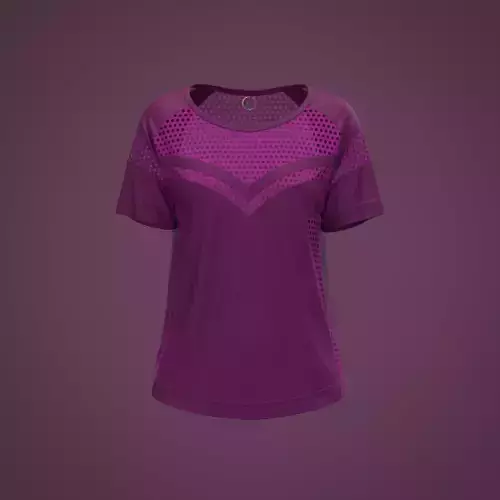 Womens purple Mesh T-shirt