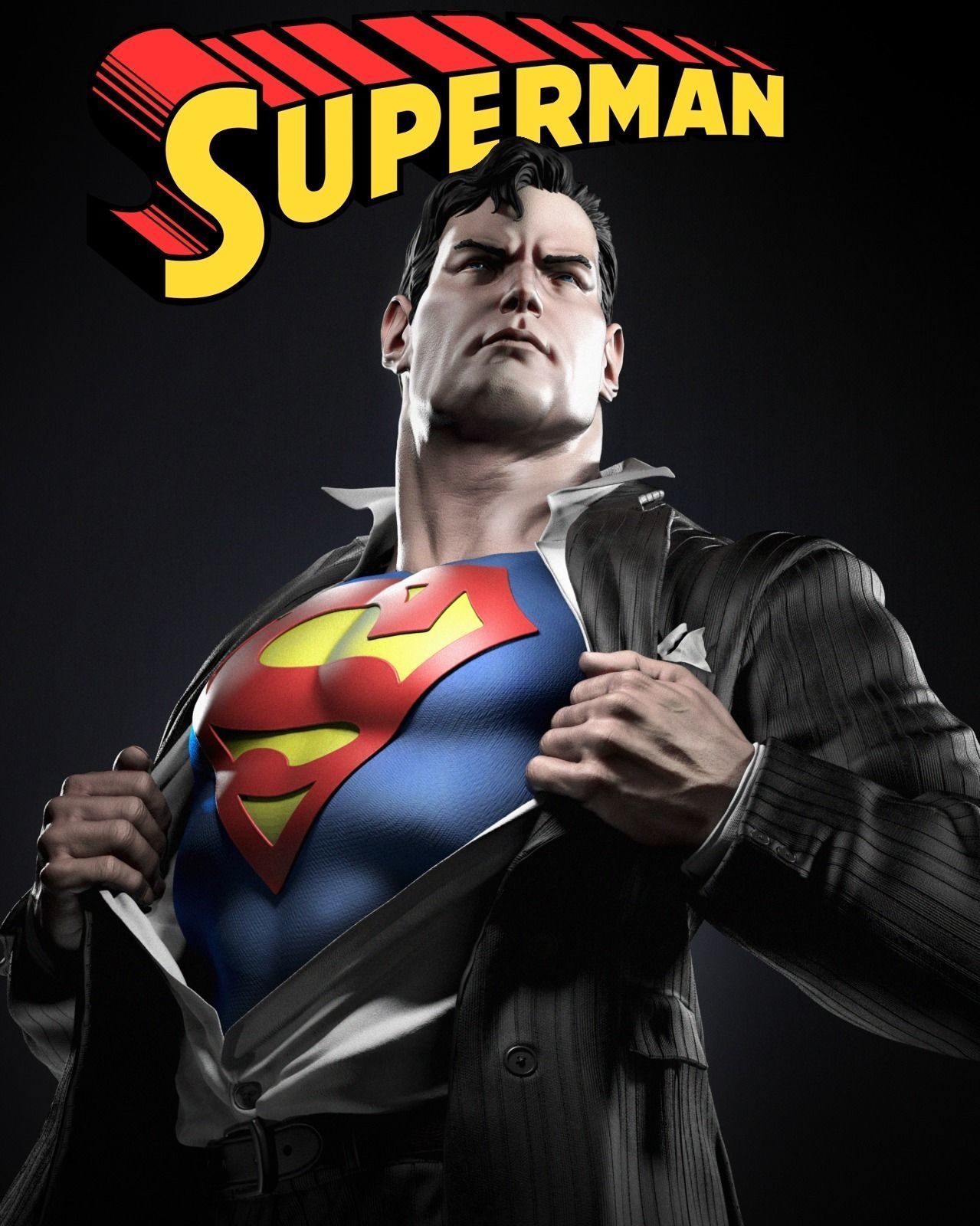 Superman 3D Print 3D print model_9