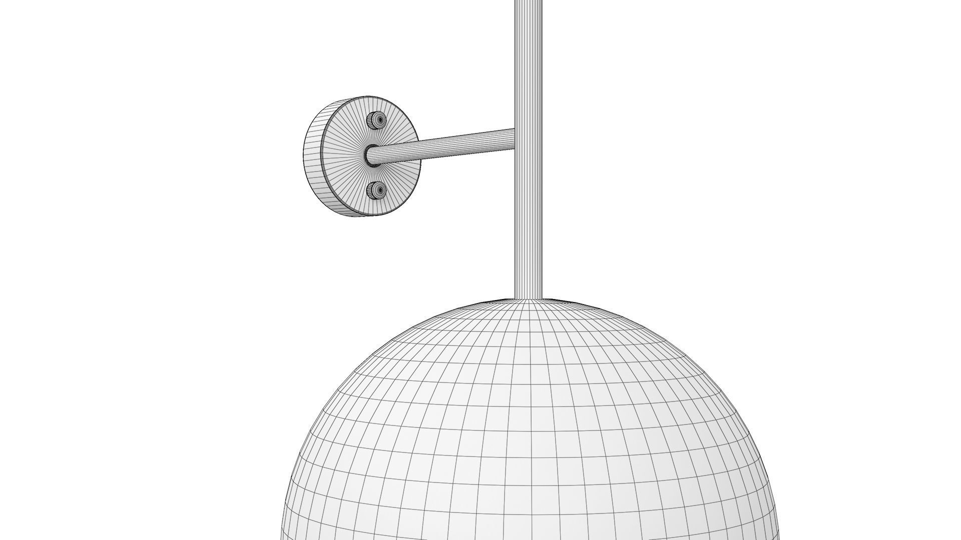 Brass Glass Wall Sconce 3D model_22