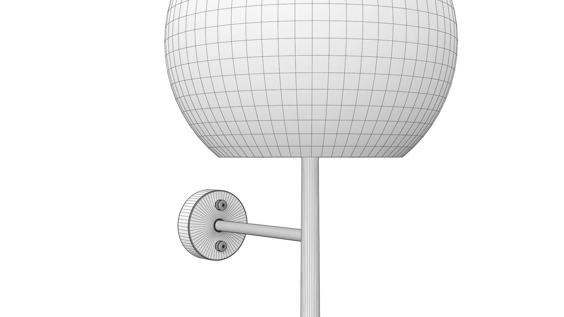 Brass Glass Wall Sconce 3D model_23