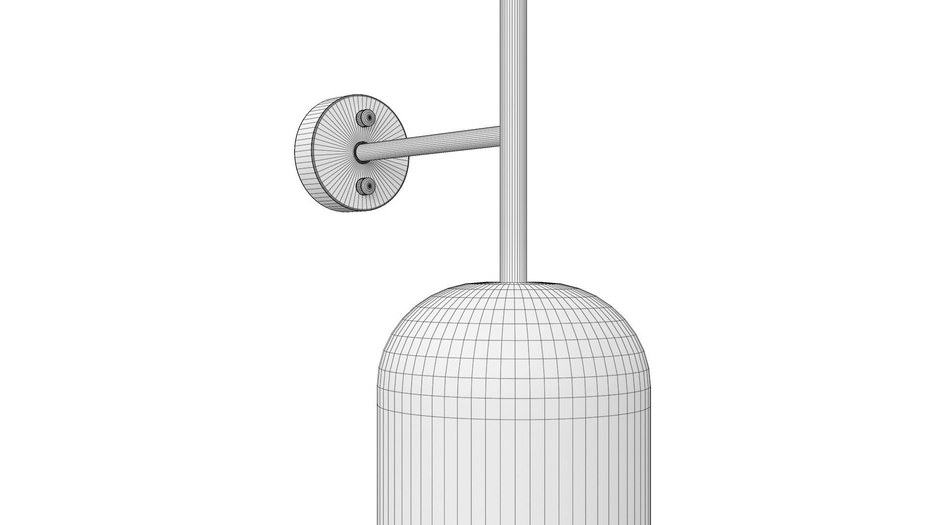 Brass Glass Wall Sconce 3D model_16