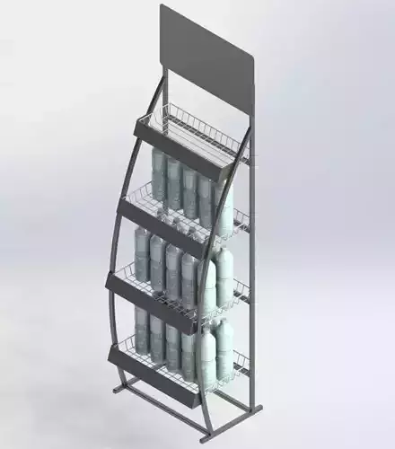 Beverage rack for supermarket