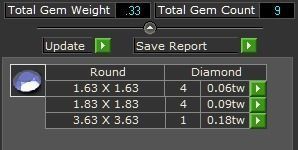 Round diamond stud earring 2 3D print model_3