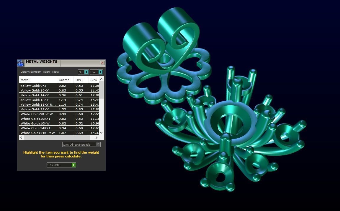 Round diamond stud earring 2 3D print model_4