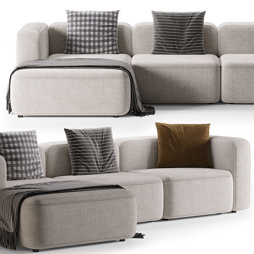 BASECAMP XL CHAISELOUNGE Sofa Low-poly 3D model 3
