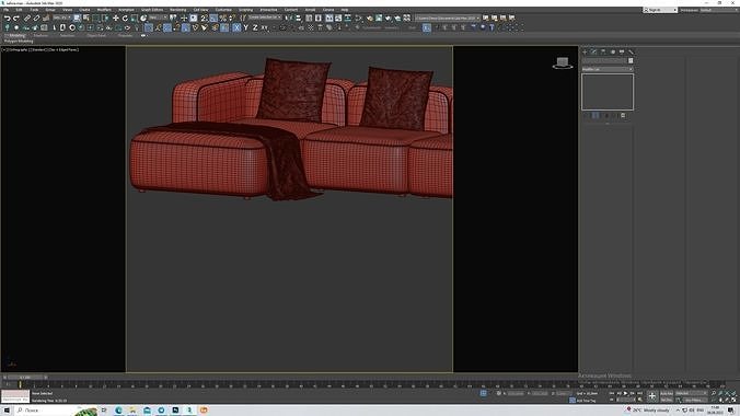 BASECAMP XL CHAISELOUNGE Sofa Low-poly 3D model 7