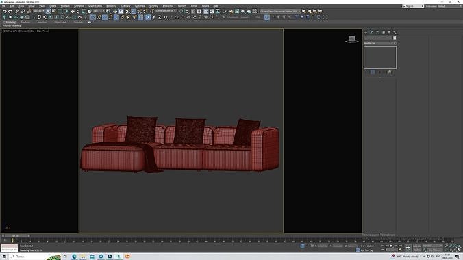 BASECAMP XL CHAISELOUNGE Sofa Low-poly 3D model 6