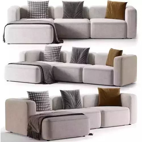BASECAMP XL CHAISELOUNGE Sofa Low-poly 3D model