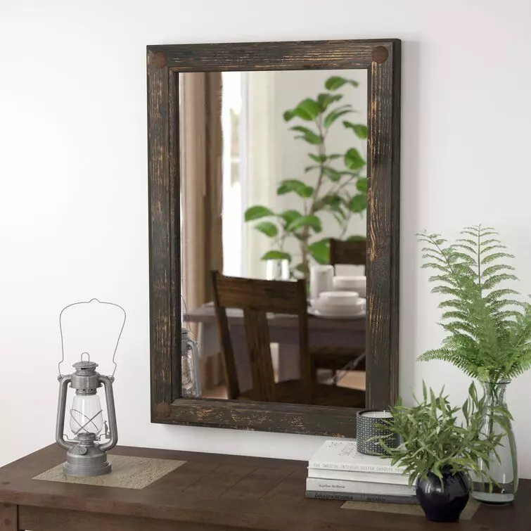 Febus Rectangle Wood Wall Mirror Free 3D model
