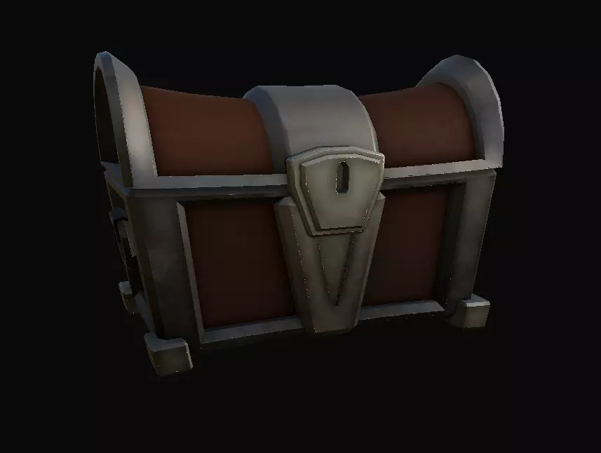 Exquisite Stylized Treasure Chest Low-poly 3D model_0