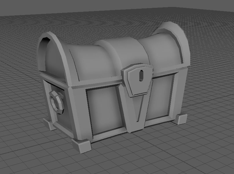 Exquisite Stylized Treasure Chest Low-poly 3D model_2