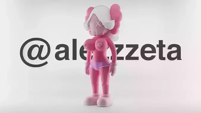 Kaws Pink Twins 1 Textured