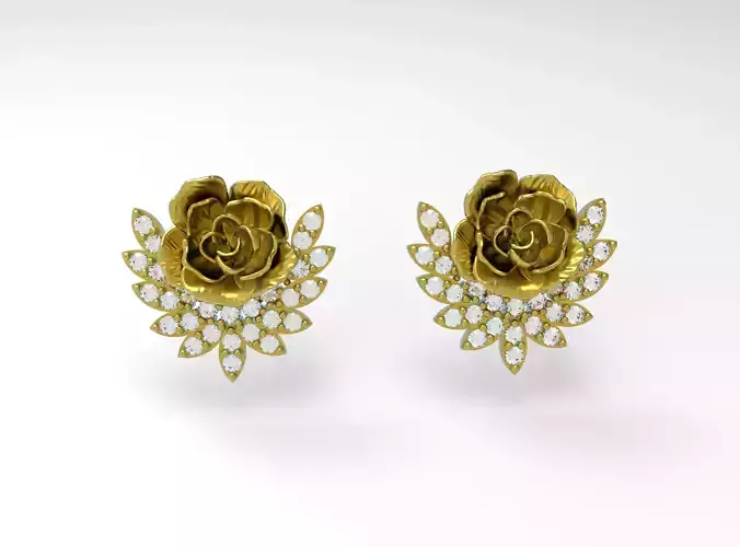 rose earrings