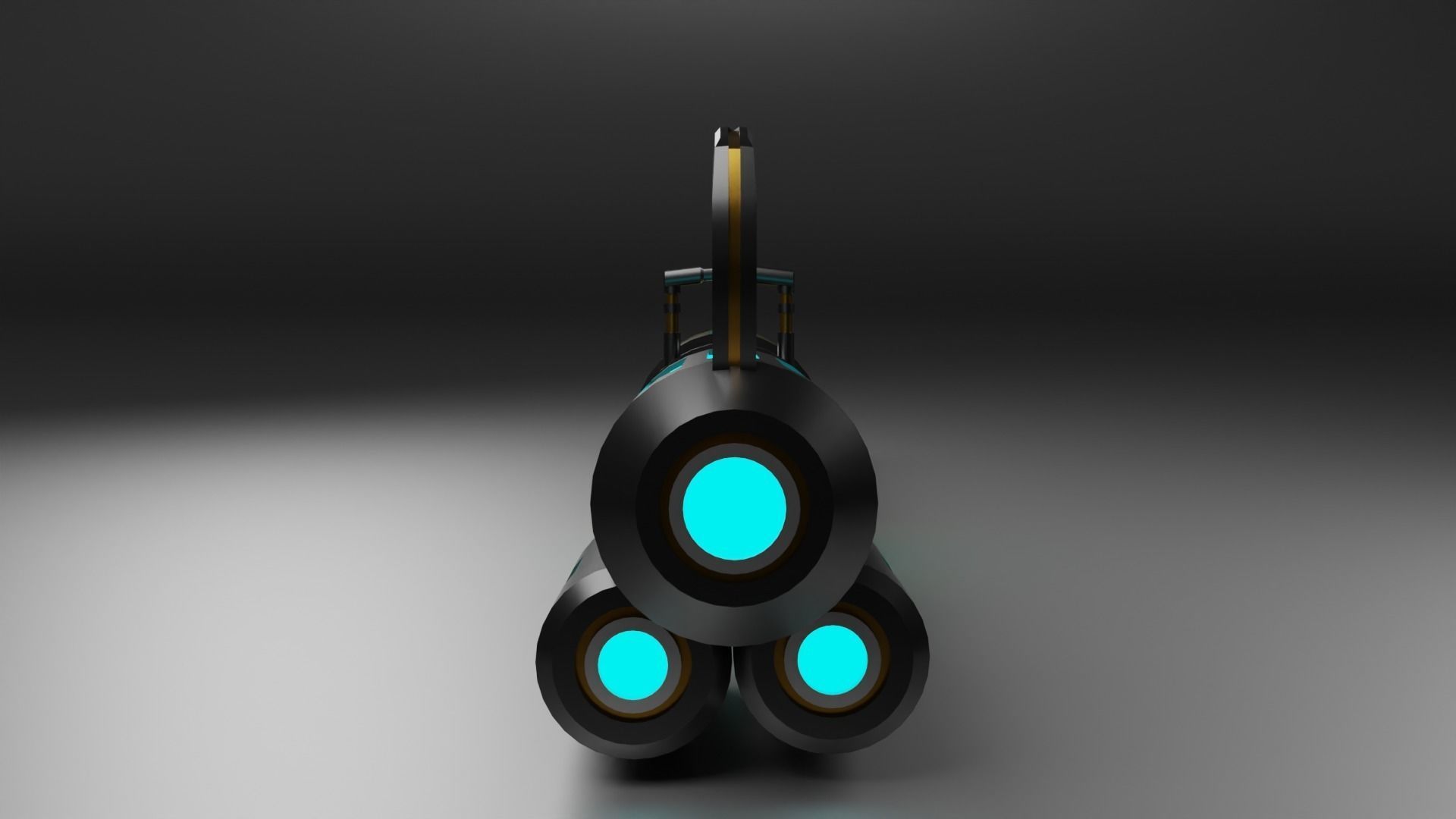 SCI FI minigun 3D model Low-poly 3D model_4