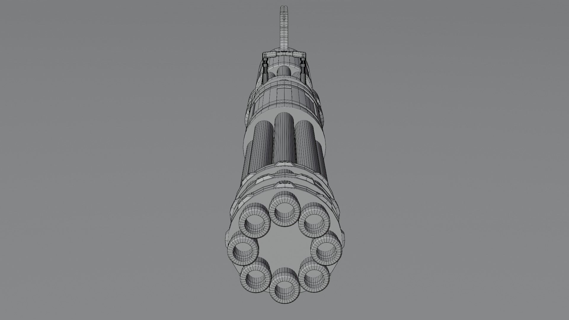 SCI FI minigun 3D model Low-poly 3D model_9