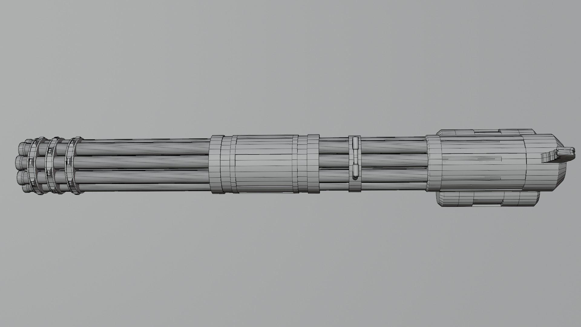 SCI FI minigun 3D model Low-poly 3D model_7