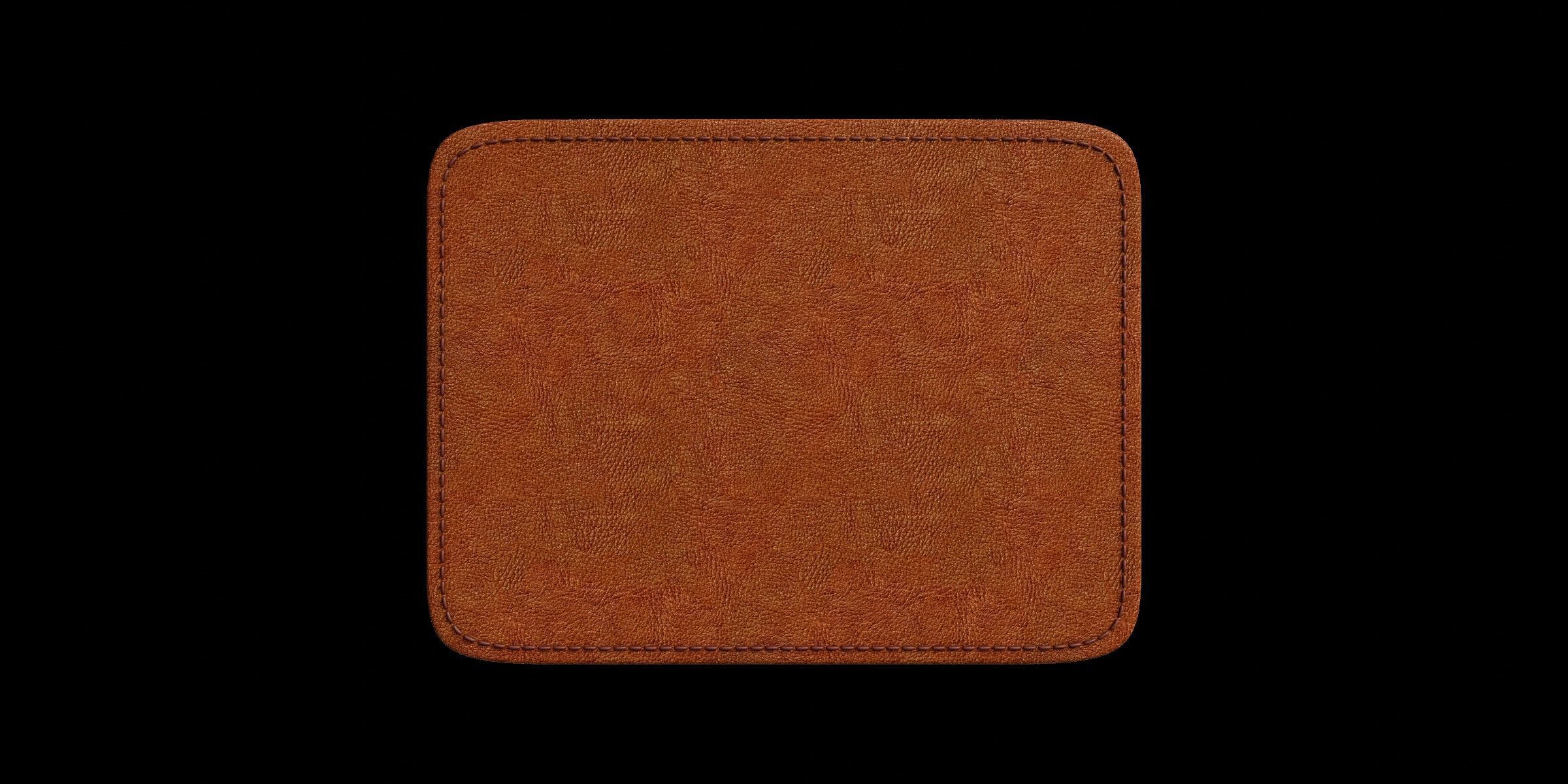 Mini Orange Leather Wallet 3D model_6