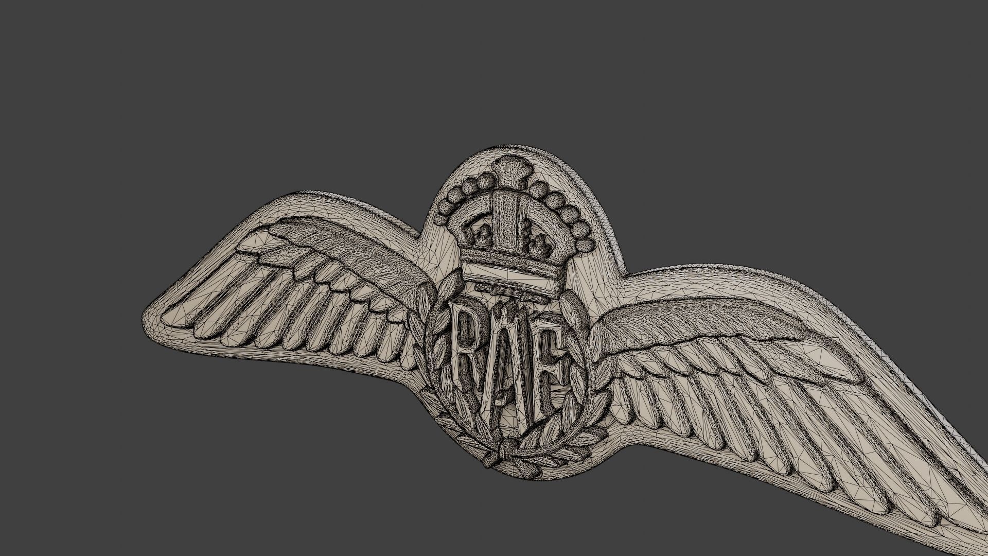 WW2 British Royal Air Force Wings I 3D print model_12