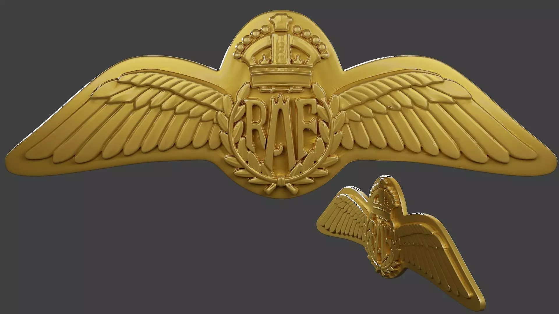 WW2 British Royal Air Force Wings I 3D print model_0