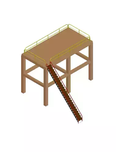 platform with staircase 