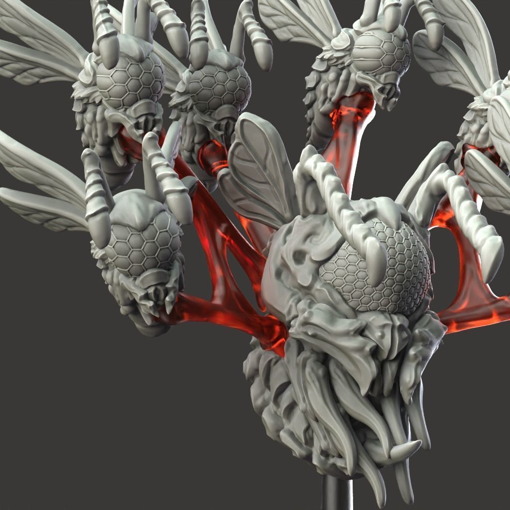 Bee Holder - 3D Printable TTRPG - PRESUPPORTED - 32mm Scale 3D print model_2