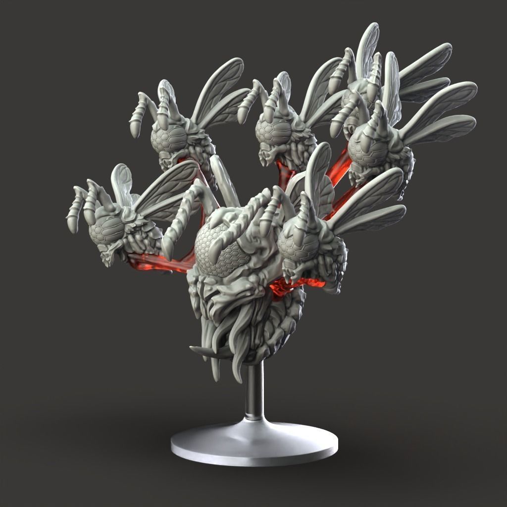 Bee Holder - 3D Printable TTRPG - PRESUPPORTED - 32mm Scale 3D print model_6