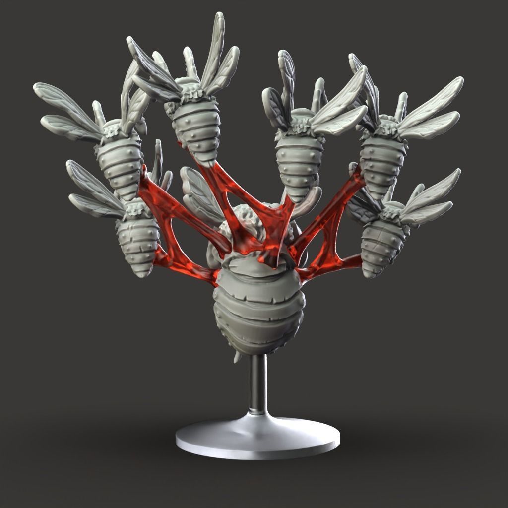 Bee Holder - 3D Printable TTRPG - PRESUPPORTED - 32mm Scale 3D print model_8