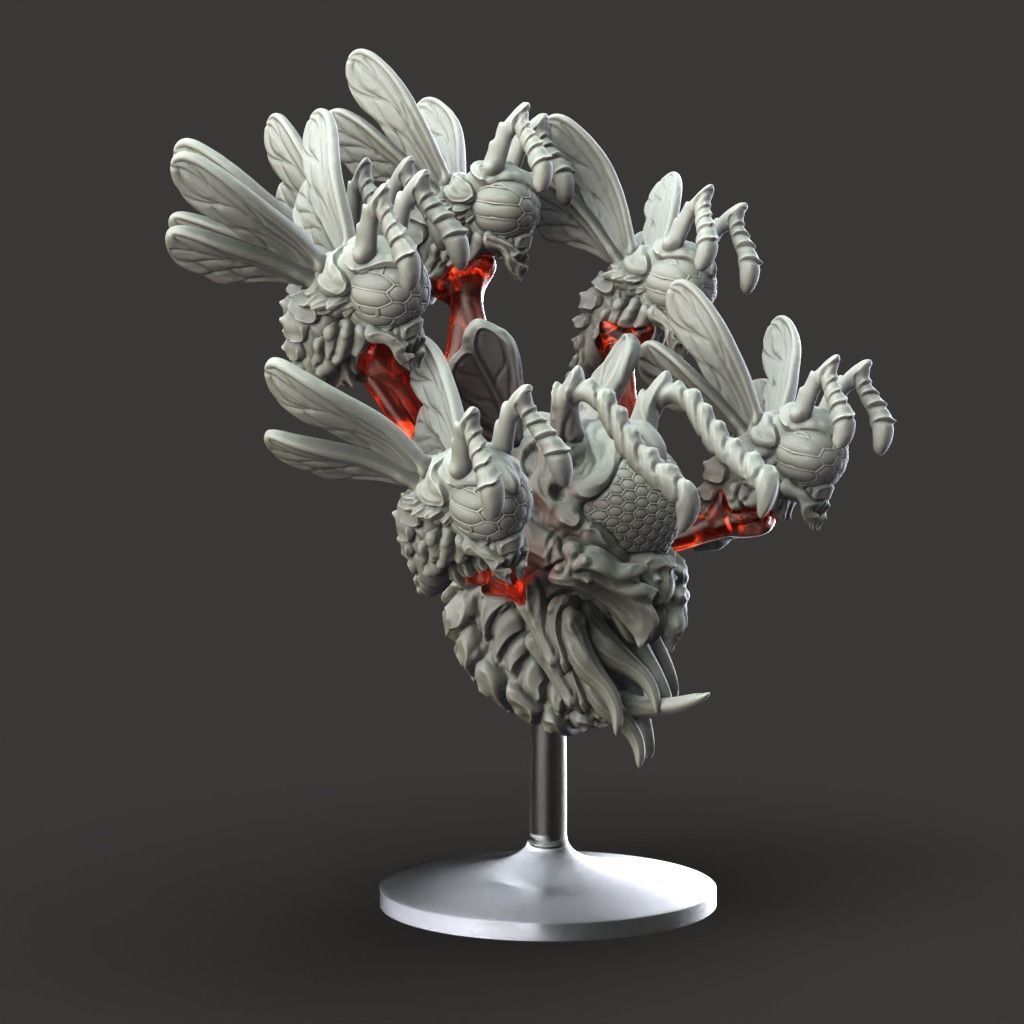 Bee Holder - 3D Printable TTRPG - PRESUPPORTED - 32mm Scale 3D print model_7