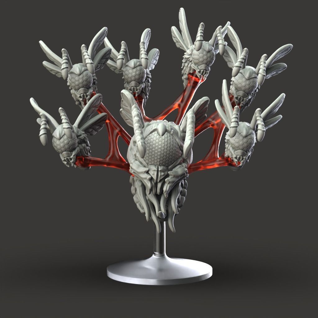 Bee Holder - 3D Printable TTRPG - PRESUPPORTED - 32mm Scale 3D print model_4